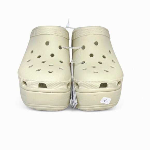Crocs Platform Siren Clog Bone Beige Women’s 11 Heel New - Picture 6 of 8